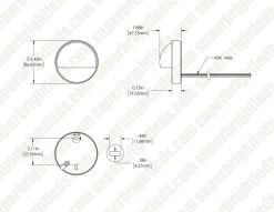 Solid Cast Brass LED Landscape Deck Light with Half-Moon Glare Guard - G4 Bulb Ready - 2700K/4000K/5700K Options -Nebo Sales Store lfb d02 dim drawing