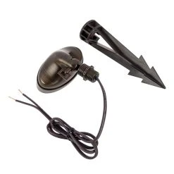 Solid Brass LED-Ready Landscape Flood Light with 2W G4 Bulb - 320 Lumens - 20W Equivalent - 3000K/4000K - Outdoor LED Lighting -Nebo Sales Store lfb f01 back