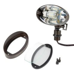 Solid Brass LED-Ready Landscape Flood Light with 2W G4 Bulb - 320 Lumens - 20W Equivalent - 3000K/4000K - Outdoor LED Lighting -Nebo Sales Store lfb f01 installed