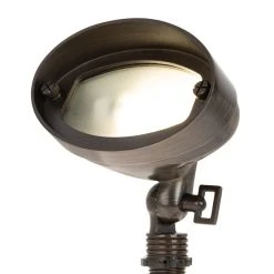 Solid Brass LED-Ready Landscape Flood Light with 2W G4 Bulb - 320 Lumens - 20W Equivalent - 3000K/4000K - Outdoor LED Lighting