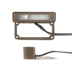 4" Solid Cast Brass LED Hardscape Light - RGB + White Smart Bulb Compatible with Alexa & Google Assistant -Nebo Sales Store lfb h04 front 1