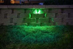 4" Solid Cast Brass LED Hardscape Light - RGB + White Smart Bulb Compatible with Alexa & Google Assistant -Nebo Sales Store lfb h04 x2 cobw app rgb 1