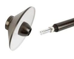 Solid Brass LED Landscape Path Light with 6" Cone Shade - Drop-In Fixture - G4 Bulb Options (2700K/4000K/6500K) -Nebo Sales Store lfb p02 xwg4 installed