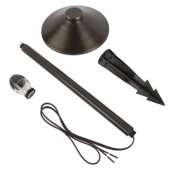 6-Piece LED Landscape Lighting Kit with RGBW G4 Smart Bulbs & Brass Cone Shade Path Lights - Low Voltage Transformer Included -Nebo Sales Store lfb p03 all included 1
