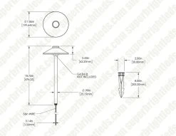 8" Solid Brass LED Landscape Path Light with Cone Shade - Drop-In Fixture - G4 Bulb Options (2700K/4000K/6500K) -Nebo Sales Store lfb p030