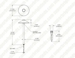 LED Landscape Lighting Kit - 4 Cone Shade Path Lights & 6 Spotlights with Stainless Steel Transformer, 4000K Cool White 23 LED Landscape Lighting Kit - 4 Cone Shade Path Lights & 6 Spotlights with Stainless Steel Transformer, 4000K Cool White -Nebo Sales Store lfb p03 dim drawings