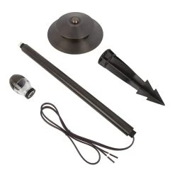 6" Solid Brass LED Landscape Path Light with Two-Tier Cone Shade - Drop-In Fixture - G4 Bulb Options (2700K/4000K/6500K) -Nebo Sales Store lfb p05 all included