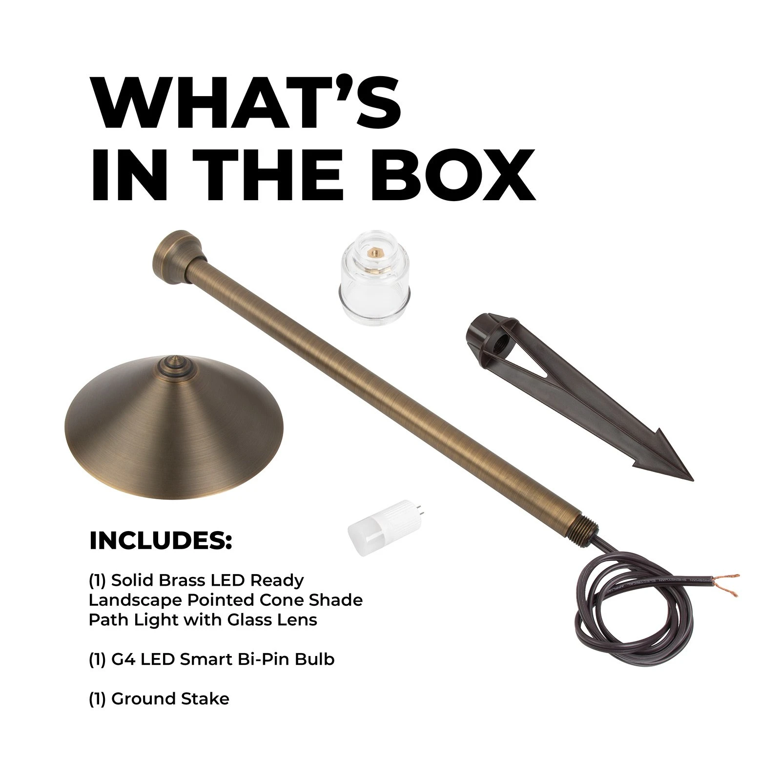 Solid Brass LED Landscape Path Light with Smart RGB + White G4 Bulb - Alexa & Google Assistant Compatible 4 Solid Brass LED Landscape Path Light with Smart RGB + White G4 Bulb - Alexa & Google Assistant Compatible - Image 4