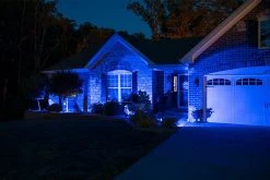 RGB LED Solar Flood Light with Dusk-to-Dawn Sensor, 120° Beam Angle, Stake Included - Outdoor Landscape Lighting -Nebo Sales Store lfb rgb120 app on 2