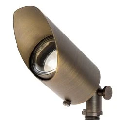 Adjustable Solid Brass LED Landscape Spot Light - 400 Lumens, MR16 Bulb, 2700K-6500K - Outdoor Lighting Fixture
