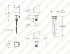 Brass LED Ready Landscape Spot Light with Optional MR16 Bulb - 2700K/3000K/4000K/6500K | Outdoor LED Lighting 9 Brass LED Ready Landscape Spot Light with Optional MR16 Bulb - 2700K/3000K/4000K/6500K | Outdoor LED Lighting -Nebo Sales Store lfb s02 dim drawings