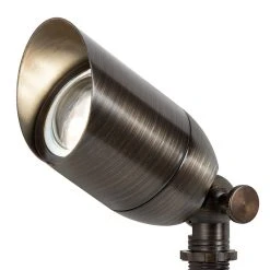 Brass LED Ready Landscape Spot Light with Optional MR16 Bulb - 2700K/3000K/4000K/6500K | Outdoor LED Lighting