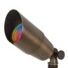 Smart Solid Brass LED Landscape Spot Light with RGB + Tunable White MR16 Bulb - Smartphone & RF Remote Compatible