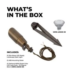 Solid Brass LED Ready Landscape Spot Light Fixture - Durable Outdoor Lighting -Nebo Sales Store lfb s03 whats in the box mr16