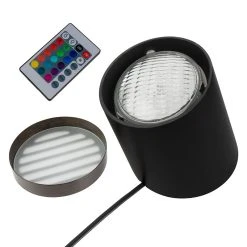 LED RGBW In-Ground Well Light with Remote Control - PAR36 Bulb Ready for Landscape Lighting -Nebo Sales Store lfb w06 rgbpar36 installed 1