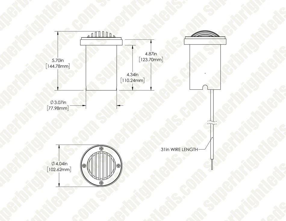 Brass LED Ready Louvered In-Ground Well Light with Optional MR16 Bulb - 2700K/3000K/4000K/6500K | Durable Landscape Lighting 4 Brass LED Ready Louvered In-Ground Well Light with Optional MR16 Bulb - 2700K/3000K/4000K/6500K | Durable Landscape Lighting - Image 4
