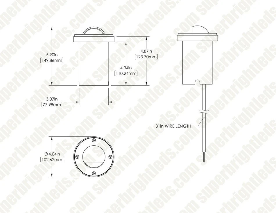 Brass LED In-Ground Well Light with Smart RGB + Tunable White MR16 Bulb - Smartphone & RF Remote Compatible 4 Brass LED In-Ground Well Light with Smart RGB + Tunable White MR16 Bulb - Smartphone & RF Remote Compatible - Image 4