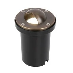 Brass LED Ready E-Ground Well Light - MR16 Bulb Compatible - 2700K/3000K/4000K/6500K - Durable Landscape Lighting