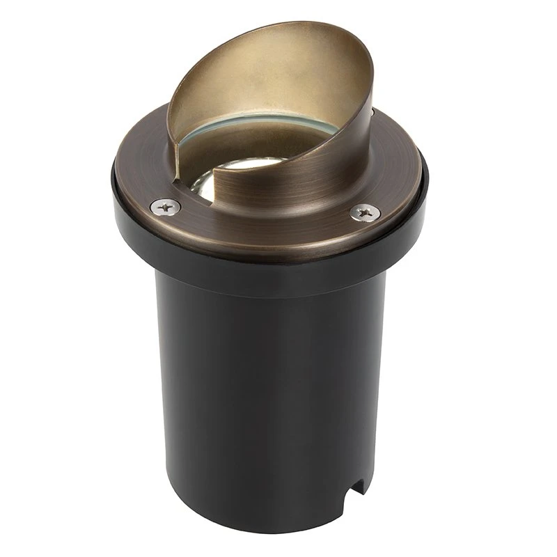 Brass LED Ready Hooded In-Ground Well Light with Optional MR16 Bulb - 2700K/3000K/4000K/6500K - Durable Landscape Lighting 1 Brass LED Ready Hooded In-Ground Well Light with Optional MR16 Bulb - 2700K/3000K/4000K/6500K - Durable Landscape Lighting