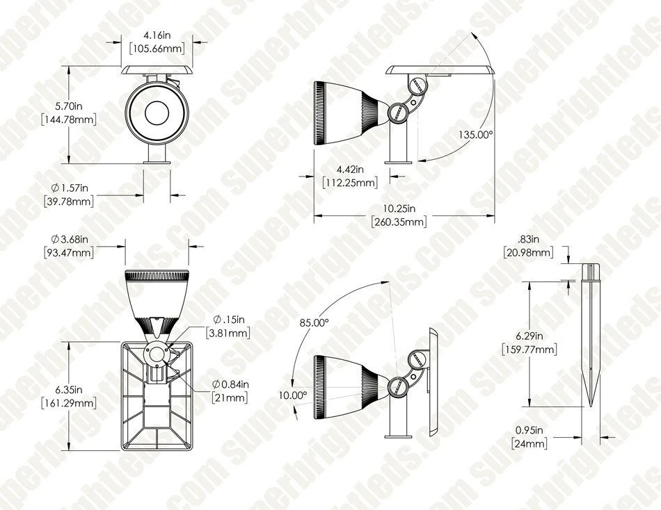 3000K LED Solar Flood Light with Dusk-to-Dawn Photocell, 120-Degree Beam Angle & Stake - Outdoor Landscape Lighting 10 3000K LED Solar Flood Light with Dusk-to-Dawn Photocell, 120-Degree Beam Angle & Stake - Outdoor Landscape Lighting - Image 10