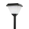Square LED Solar Path Light - 200 Lumens, Dusk-to-Dawn Photocell, Stake Included, 3000K Warm White