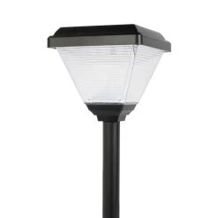 Square LED Solar Path Light - 200 Lumens, Dusk-to-Dawn Photocell, Stake Included, 3000K Warm White