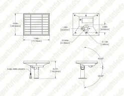 Dual Solar Spot Light Kit with Dual LED Heads, 60-Degree Beam Angle, Stakes Included, 3000K Warm White - Outdoor LED Landscape Lighting -Nebo Sales Store lfs 30k60d solar panel dim drawing