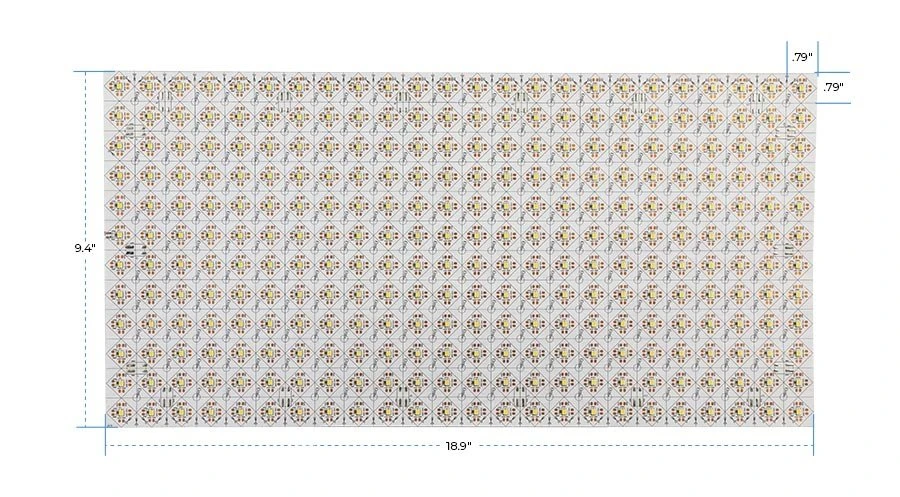 24V Flexible LED Light Sheet - 18.9" x 9.5" - White - IP20 - 2700K to 6500K Color Temperature Options 4 24V Flexible LED Light Sheet - 18.9" x 9.5" - White - IP20 - 2700K to 6500K Color Temperature Options - Image 4