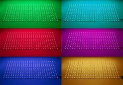 18.9" x 9.5" RGB LED Back Lighting Sheet - 24V IP20 Flexible Light Panel for Signs & Trade Shows -Nebo Sales Store lls crgb a12a 60a01 24v sheet on 6 colors