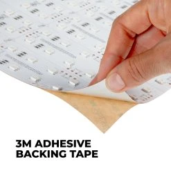 RGB LED Light Sheet - 18.9” X 9.5” - 24V - IP20 - XH Pin Connection - Flexible LED Lighting for Signs & Trade Shows -Nebo Sales Store lls crgb a12a 60a01 24v xh adhesive tape