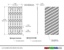 RGB+W LED Light Sheet - 18.9” X 9.5” - 24V - IP20 - XH Pin Connection - 3000K/4000K/5000K | Flexible LED Lighting for Signs & Trade Shows -Nebo Sales Store lls dxk80 a12a 80a01 24v xh dim drawing 1