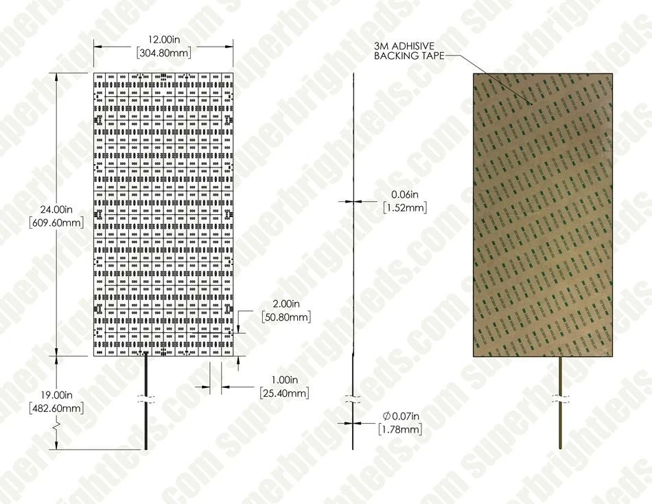 24V Tunable White LED Light Sheet - 24" x 12" - Flexible IP20 for Sign Lighting & Trade Show Booths 8 24V Tunable White LED Light Sheet - 24" x 12" - Flexible IP20 for Sign Lighting & Trade Show Booths - Image 8