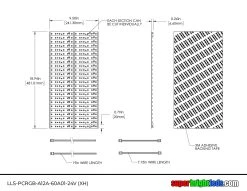 Addressable RGB LED Light Sheet - 18.9” X 9.5” - 24V - IP20 - XH Pin Connection - Flexible LED Lighting for Signs & Trade Shows 16 Addressable RGB LED Light Sheet - 18.9” X 9.5” - 24V - IP20 - XH Pin Connection - Flexible LED Lighting for Signs & Trade Shows -Nebo Sales Store lls pcrgb a12a 60a01 24v xh dim drawing 1
