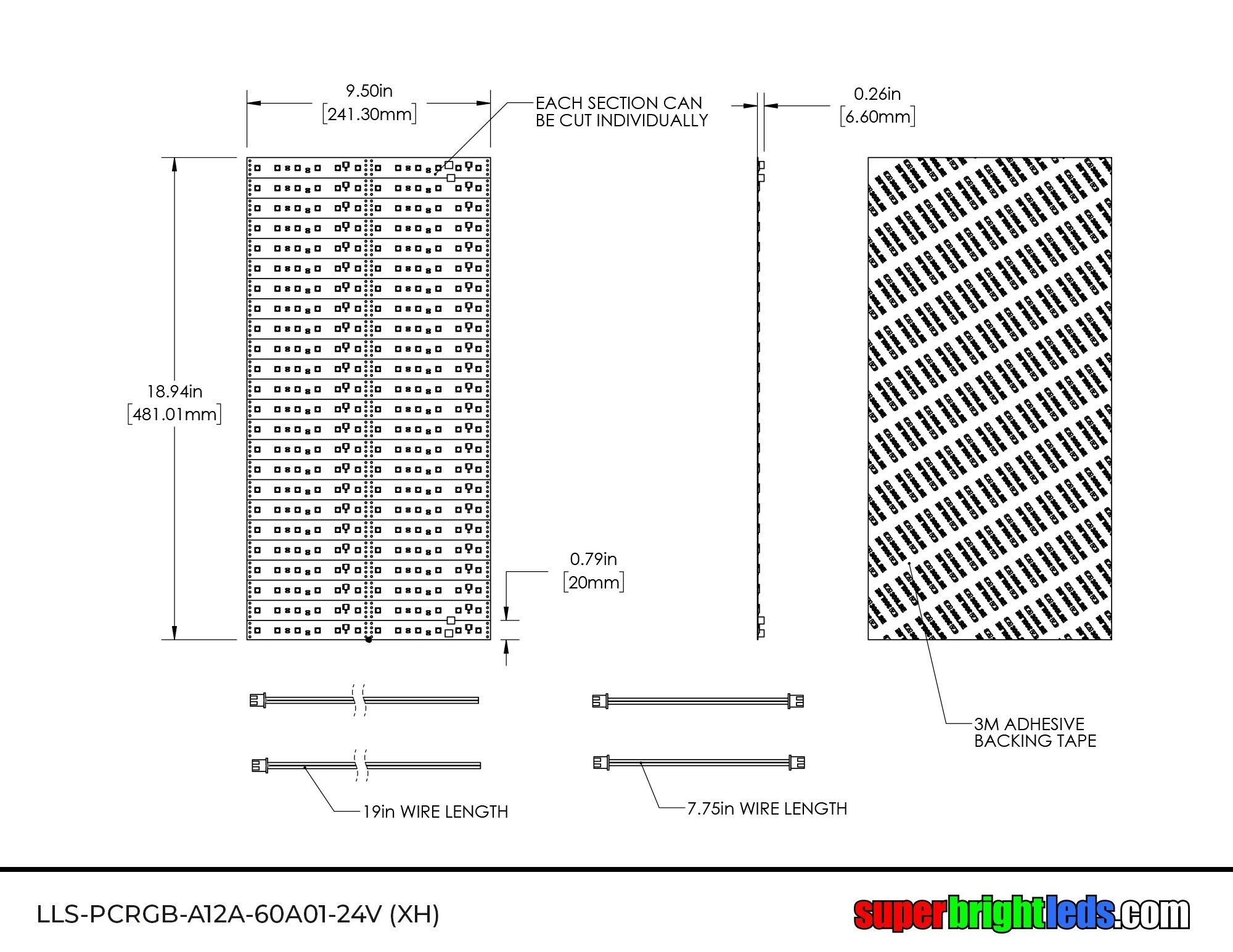 Addressable RGB LED Light Sheet - 18.9” X 9.5” - 24V - IP20 - XH Pin Connection - Flexible LED Lighting for Signs & Trade Shows 8 Addressable RGB LED Light Sheet - 18.9” X 9.5” - 24V - IP20 - XH Pin Connection - Flexible LED Lighting for Signs & Trade Shows - Image 8