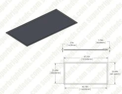 2'x4' Tunable White LED Light Panel - 50W, 6,300 Lumens, Dimmable Even-Glow® Fixture -Nebo Sales Store lpd twr24 50 dimensions 2