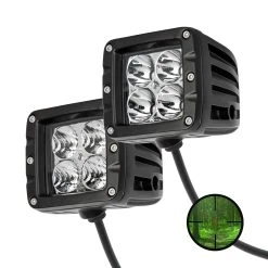 2” 850nm Off-Road Infrared LED Light Pod - Spot/Flood Beam - Single or 2-Pack for Enhanced Night Vision