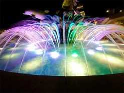 RGB 9W LED Fountain Light - 12V AC/DC Underwater Pond & Landscape Spotlight - Color Changing -Nebo Sales Store lpl rgb9w apps 1