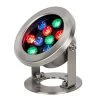 RGB 9W LED Fountain Light - 12V AC/DC Underwater Pond & Landscape Spotlight - Color Changing