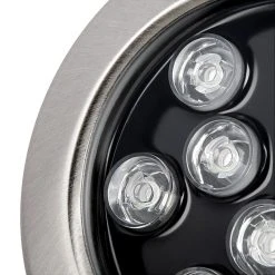 RGB 9W LED Fountain Light - 12V AC/DC Underwater Pond & Landscape Spotlight - Color Changing -Nebo Sales Store lpl rgb9wr close up