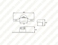 Optronics LED Trailer License Plate Light with Bracket - 1 LED, Clear Lens, Durable & Bright -Nebo Sales Store lpl57cb dim drawing
