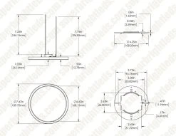 7" LED Low Profile Downlight - 15W Dimmable Flush Mount Ceiling Light with Selectable CCT - 1,050 Lumens -Nebo Sales Store lprcct sw3f 15w7