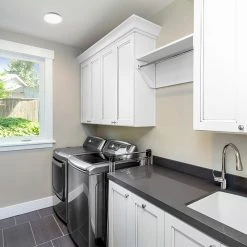 7" LED Low Profile Downlight - 15W Dimmable Flush Mount Ceiling Light with Selectable CCT - 1,050 Lumens -Nebo Sales Store lprcct sw3f 15w7 laundry room app