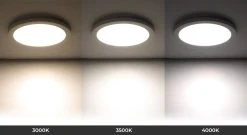 7" LED Low Profile Downlight - 15W Dimmable Flush Mount Ceiling Light with Selectable CCT - 1,050 Lumens -Nebo Sales Store lprcct sw3f 18w9 on shot new cct