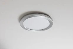 9" LED Downlight - Satin Nickel Magnetic Trim - 18W Dimmable Flush Mount Ceiling Light - 3000K/4000K - 1,440 Lumens -Nebo Sales Store lprm bn12 close up