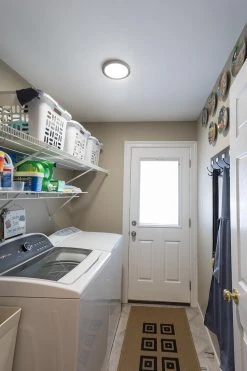 9" LED Downlight - Chrome Magnetic Trim - 18W Dimmable Flush Mount Ceiling Light - 100W Equivalent - 3000K/4000K - 1,440 Lumens -Nebo Sales Store lprm pc12 app laundry room 1