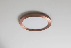 9” LED Downlight with Rose Gold Trim - 18W Flush Mount Ceiling Light - 1,440 Lumens - 100W Equivalent - 4000K/3000K - Dimmable -Nebo Sales Store lprm rg12 close up