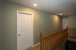 9” LED Downlight with Rose Gold Trim - 18W Flush Mount Ceiling Light - 1,440 Lumens - 100W Equivalent - 4000K/3000K - Dimmable -Nebo Sales Store lprm x illuminating hallway