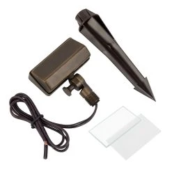 Solid Brass LED-Ready Landscape Flood Light with 3W G4 Bulb - 390 Lumens - 40W Equivalent - 3000K/4000K - Outdoor LED Lighting -Nebo Sales Store lsff bz all included 1