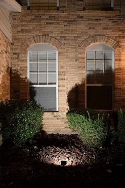 Solid Brass LED-Ready Landscape Flood Light with 3W G4 Bulb - 390 Lumens - 40W Equivalent - 3000K/4000K - Outdoor LED Lighting -Nebo Sales Store lsff bz app on side of house beam