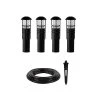 LED Landscape Lighting Expansion Kit - 4 Mini Bollard Lights, Warm White, Outdoor Garden Lighting